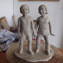 Sculpture en cours de création 