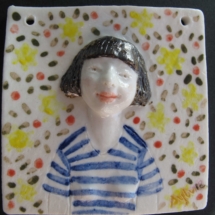 Binette portrait - 6cm sur 6cm